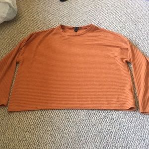 Ribbed long sleeve top